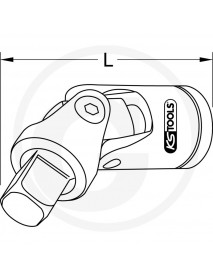 KS Tools 1/2" Kardanový kĺb skrutkovateľný kĺb